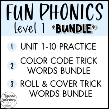Preview of Fun Phonics | Level 1 | Practice & Games *BUNDLE*