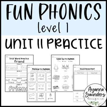 Preview of Fun Phonics | Level 1 | Unit 11 Practice