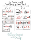 Fun Phonics Level 2 Aligned Word Wall! - Trick Words as He