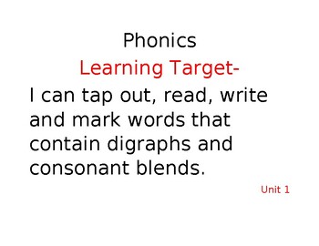 Preview of Fun Phonics Level 2 Learning Targets