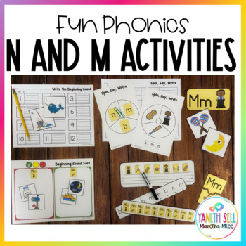 Preview of Fun Phonics M and N Center Activities