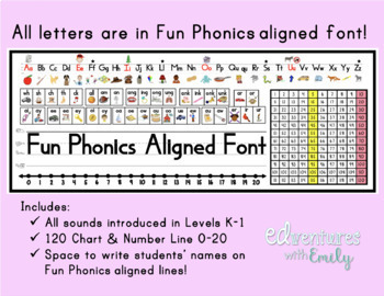 Preview of Fun Phonics Name Tags - Fun Phonics Aligned Font