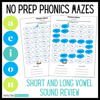 Preview of Fun Phonics Review - Phonics Word Sort Alternative Short and Long Vowel Practice