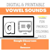 Fun Phonics Vowel Sounds Coloring Pages | Digital Learning