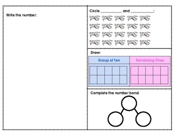 Preview of Fun Place Value Graphic Organizer Numbers 0-20