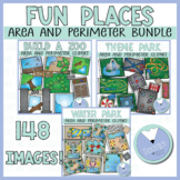 Fun Places- Area and Perimeter Clip Art, Real-Life Examples