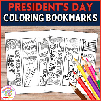 Preview of Fun  President's Day Coloring Bookmarks for Kids