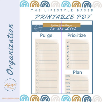 Preview of Fun Printable To-Do List PDFs for Teachers: Get Organized Now