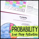 Probability Activities - Fun Review Worksheets, Spinners, 