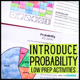 Fun Probability Activities Intro - Vocabulary, Spinners, D