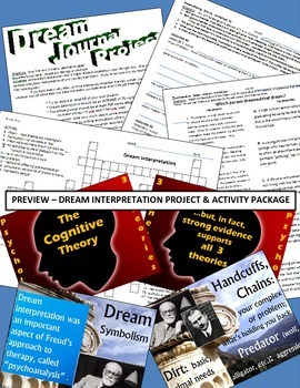 Preview of Psychology or English - Fun Activity Package - Dream Interpretation!