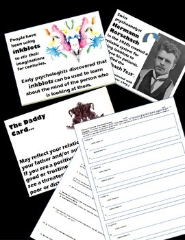 Preview of Psychology - Fun Activity - Inkblots! Mini-Rorschach Test Lesson w/ PowerPoint