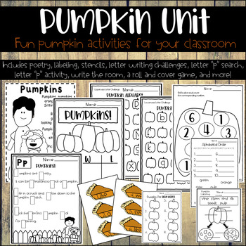 Preview of Fun Pumpkin Activities