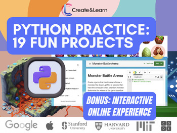 Preview of Fun Python Practice: 19 Projects for Beginners Grades 5-12