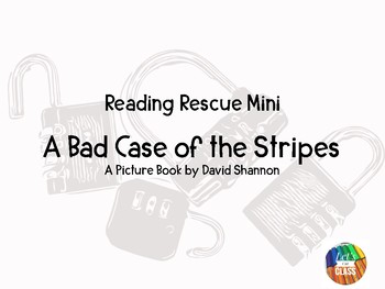 Preview of Fun Reading Comprehension Activity- Reading Rescue: A Bad Case of the Stripes