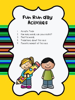 Fun Run Activities Spanish Version By The One With The Classroom