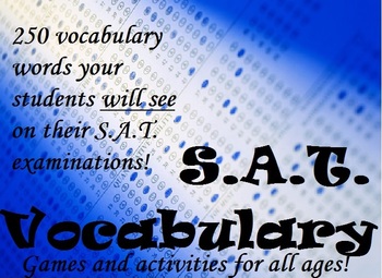 Preview of Fun SAT/ACT Vocabulary Worksheets - Test Prep Activities and Printables