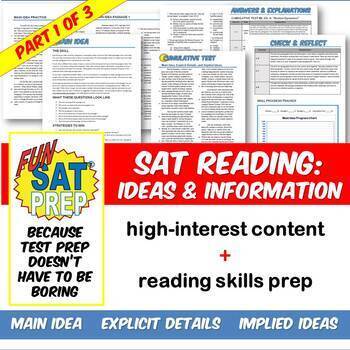 Preview of Fun SAT Prep Reading: Main Idea, Explicit Details, & Implied Ideas