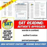 Fun SAT Prep Reading: Words in Context, Author's Voice, & 