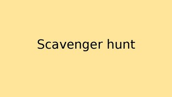 Preview of Fun Scavenger Hunt