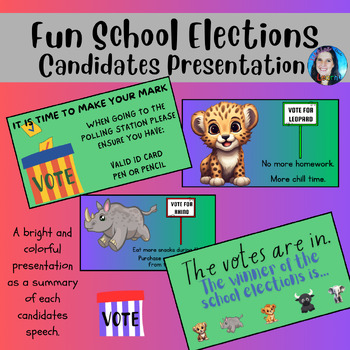 Preview of Fun School Elections (Voting) Candidates Presentation