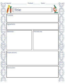 Fun Science Lab Report Template by CraftingScienceLady | TPT