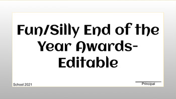 Preview of Fun/Silly End of the Year Awards