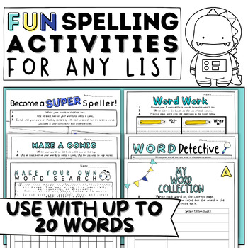 Preview of Fun Spelling Activities for Any List