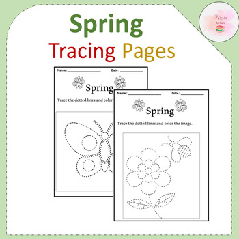 Preview of Fun Spring | Tracing Pages, Spring and March Activities