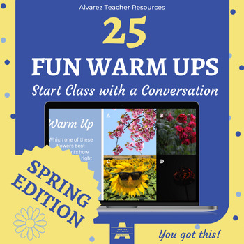 Preview of Fun Spring Warm Ups / Bell Ringers / Kick Offs - Classroom Community, Engagement