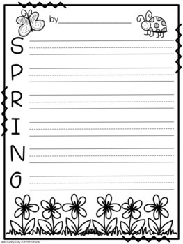 Fun Spring Writing Paper Freebie by A Sunny Day in First Grade | TpT