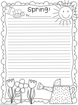 Fun Spring Writing Paper Freebie by A Sunny Day in First Grade | TpT