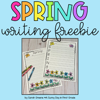 Preview of Fun Spring Writing Paper Freebie