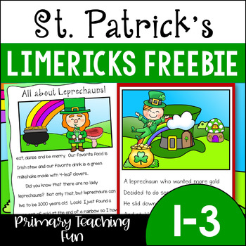 Preview of Fun St. Patrick's Limericks and All About Leprechauns Freebie!