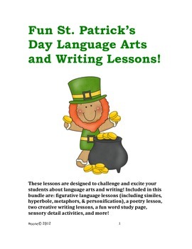 Preview of Fun St. Patrick's Day Language Arts Common Core Bundle