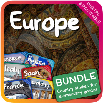 Preview of Bundle : Country Studies for Elementary Grades - Europe