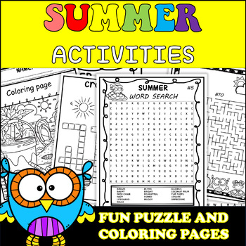 Results for summer fun crossword puzzle | TPT