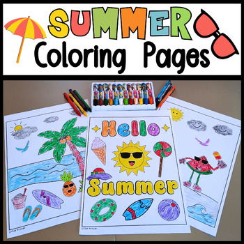 Fun Summer Coloring Pages | Summertime Coloring Pages | Summer Activities