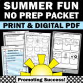 Fun Summer School Activities, Crafts, Summer Reading and Writing Worksheets