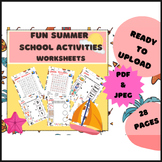 Fun Summer School Activities Worksheets | 1st Grade Worksheets