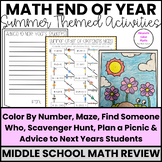 Fun Summer Themed Middle School Math Activities | Math Col