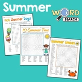 Fun Summer Themed Word Search Puzzle Activity 2nd 3rd 4th 