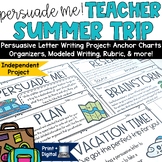 Fun Summer Writing Project Plan Teacher's Vacation Prompt