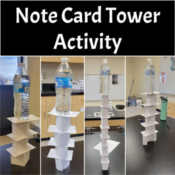 Preview of Fun Team Building Activity (Note Card Tower Challenge)