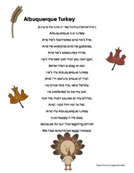 Fun Thanksgiving Activity - Albuquerque Turkey by Leaving a Legacy