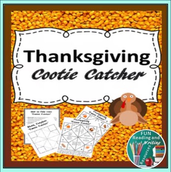 Preview of Fun Thanksgiving Cootie Catcher
