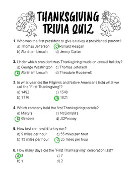 50 Fun Thanksgiving Trivia Questions - Parade