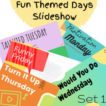 Fun Themes for Classroom Each Day of the Week Set: 1 Editable Distance ...