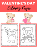 Fun Valentine's Day Activity Happy Bear Coloring Pages