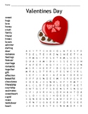 Fun Valentine's Day Word Search Puzzle Worksheet Sub Plan